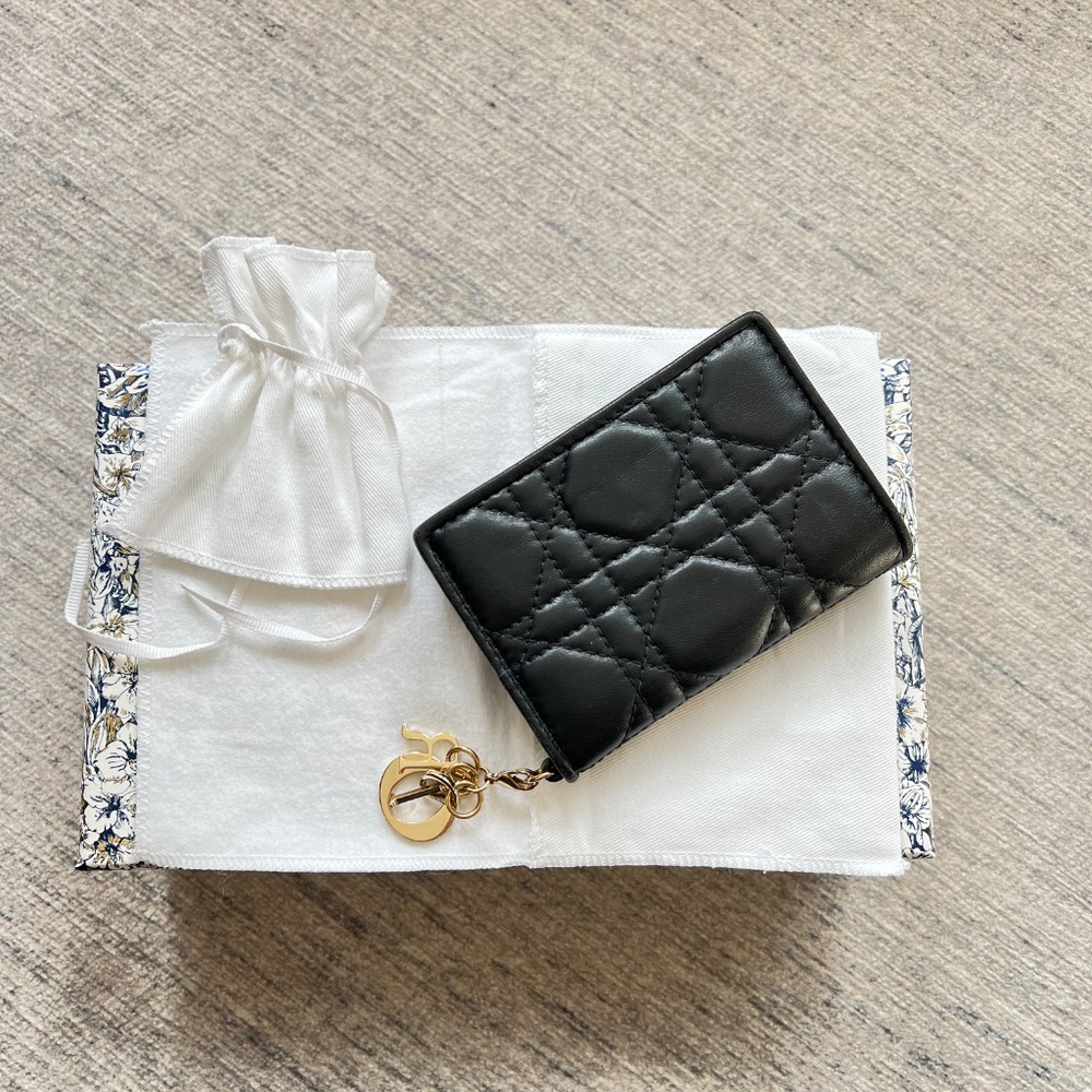 Dior Black Quilted Key & Card Holder - Picture 3 of 5